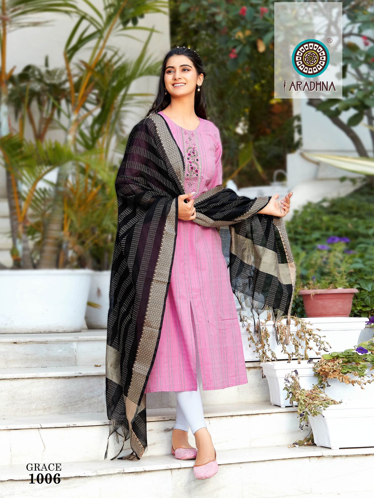 Aradhna Grace 1 New Fancy Ethnic Wear Embroidery Kurti With Dupatta Collection